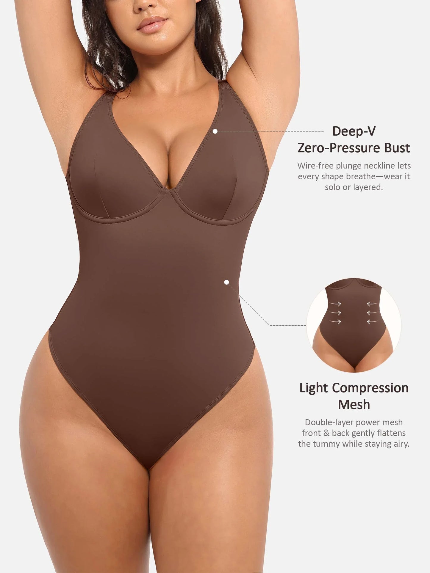 SHAPELY™ Deep-V Bodysuit