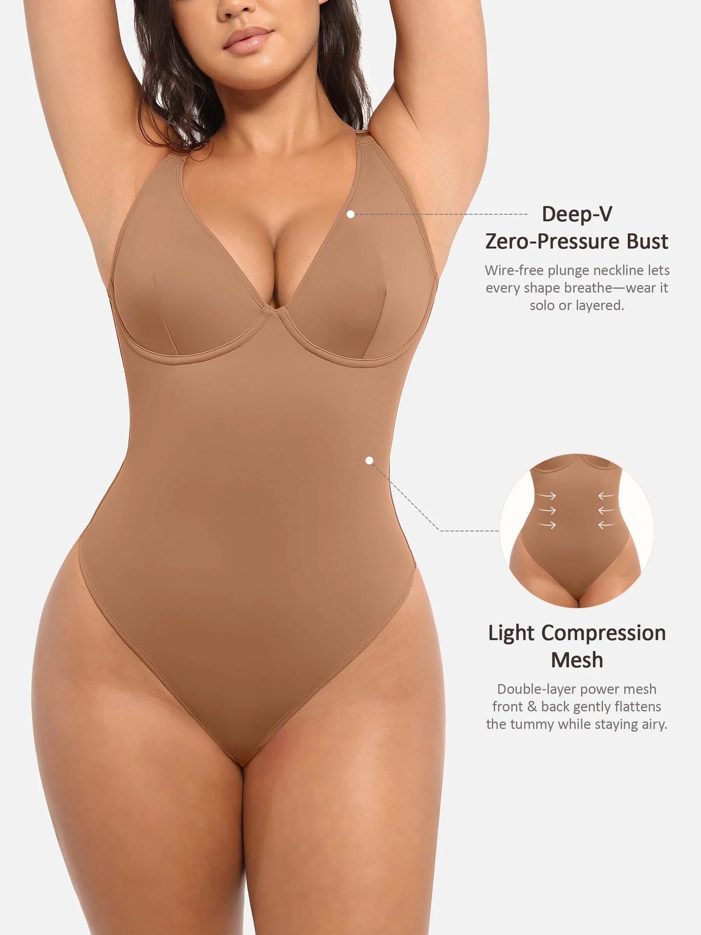 SHAPELY™ Deep-V Bodysuit
