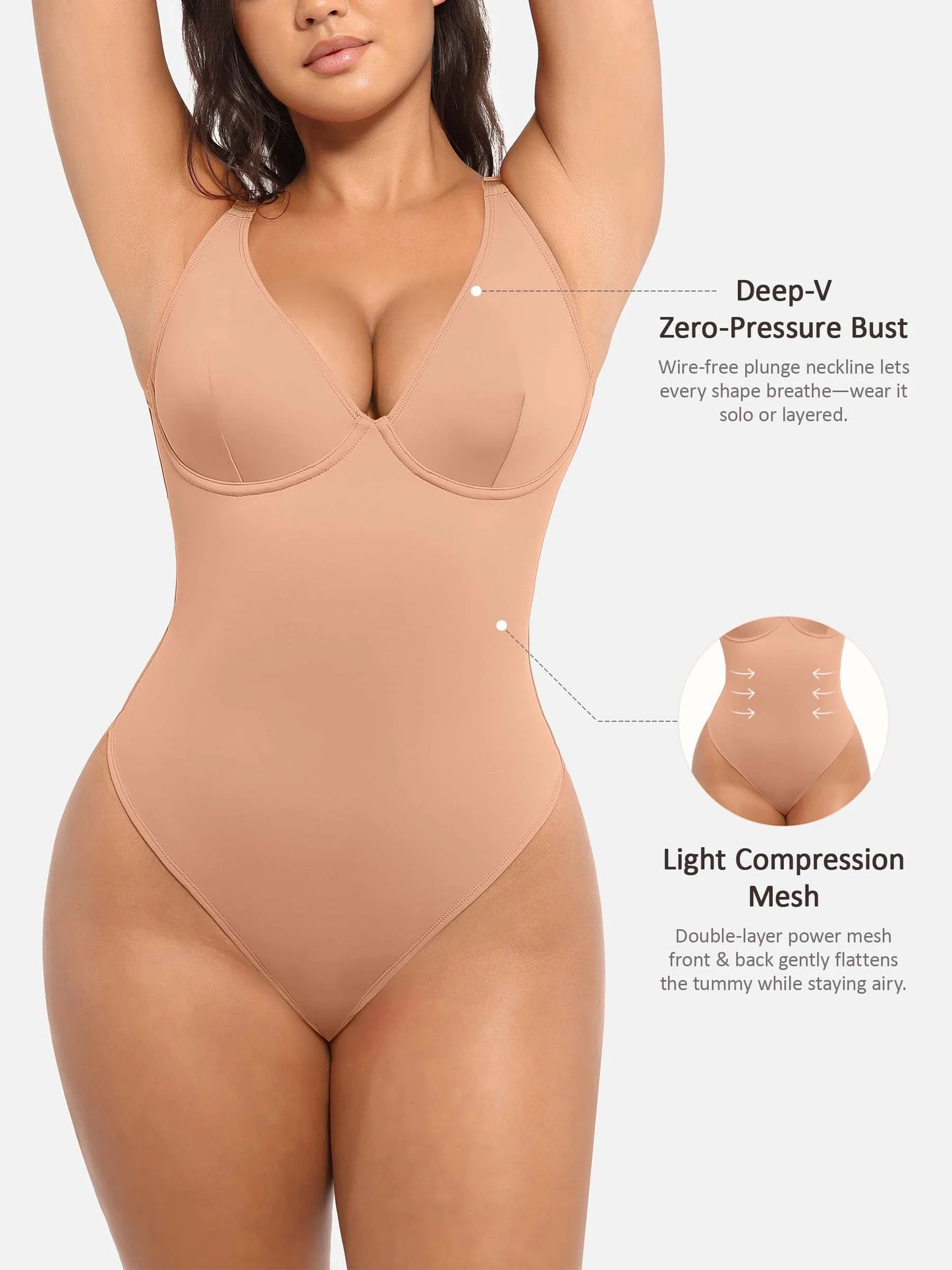 SHAPELY™ Deep-V Bodysuit