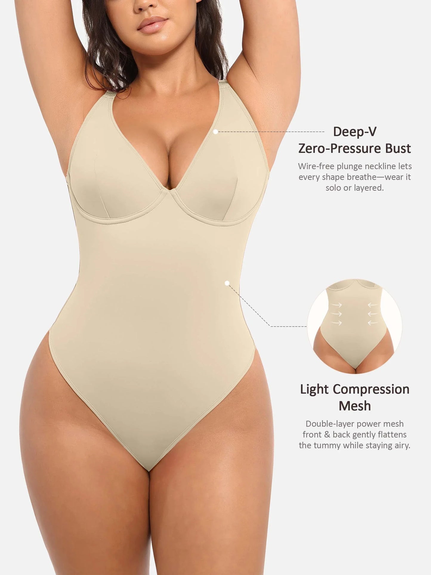 SHAPELY™ Deep-V Bodysuit