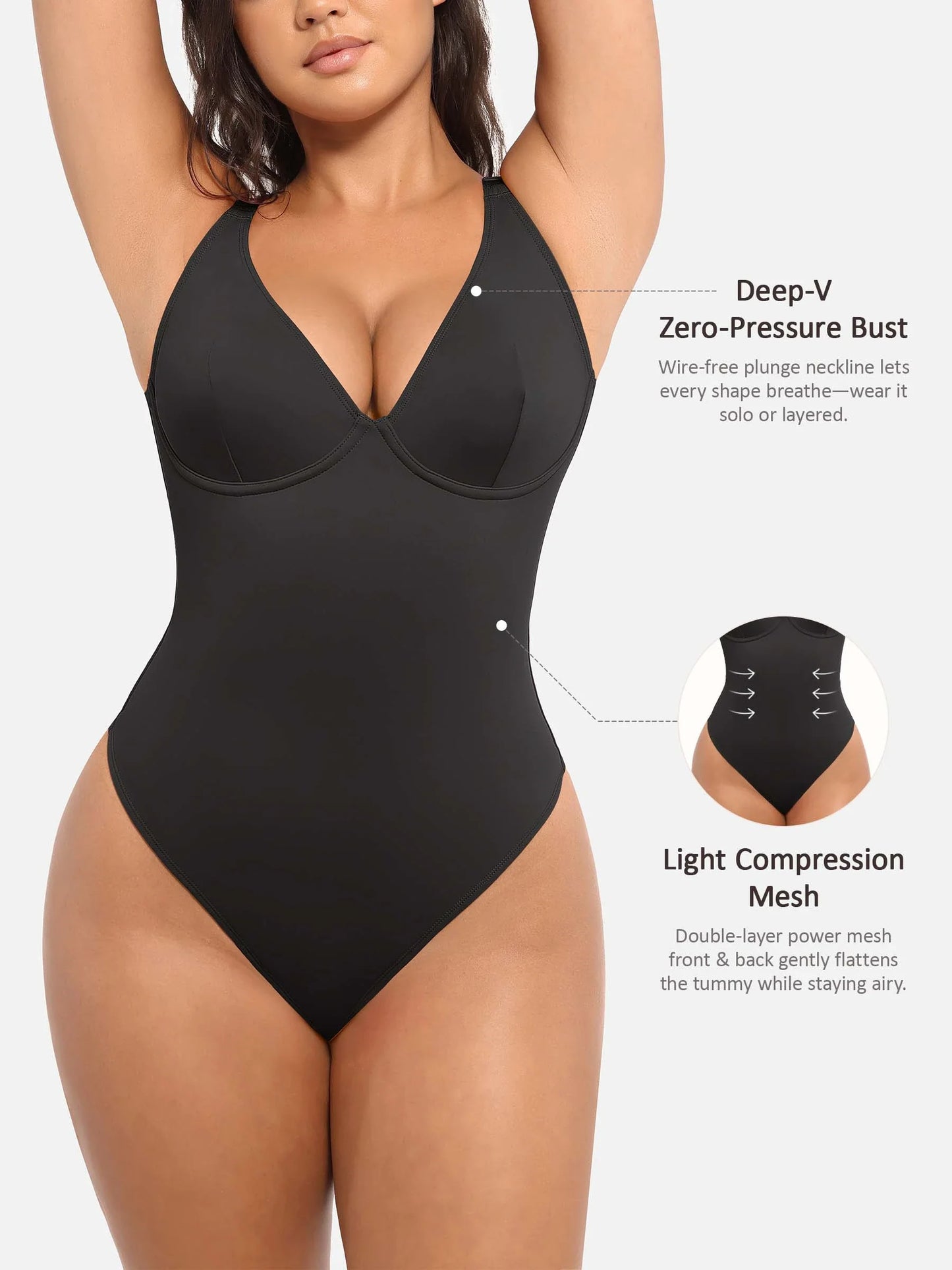 SHAPELY™ Deep-V Bodysuit