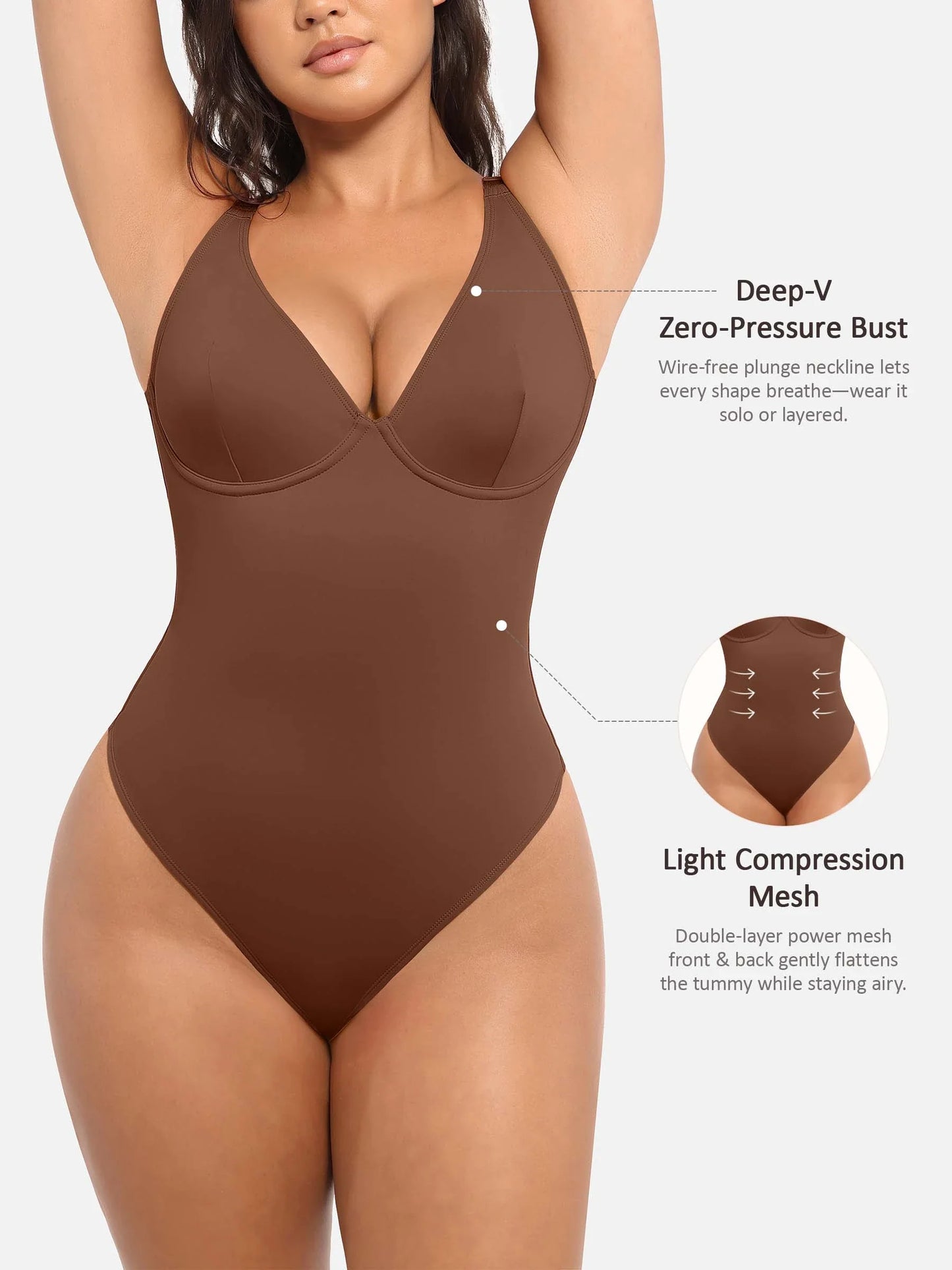 SHAPELY™ Deep-V Bodysuit