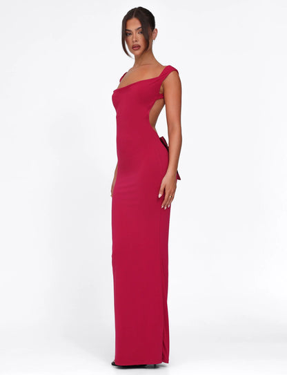 ZITA DRESS: RED SALSA